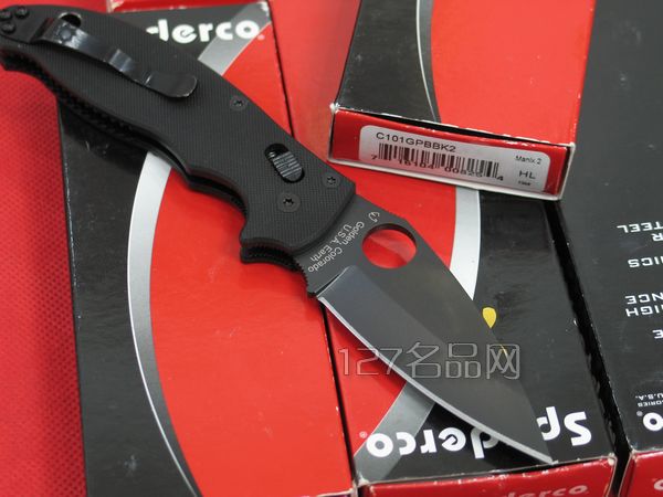 美国蜘蛛SPYDERCO  C101GPBBK2全刃2代折刀  127名刀网