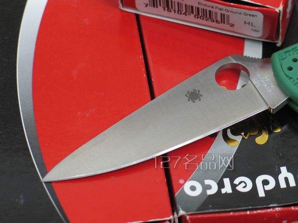 美国蜘蛛SPYDERCO C10FPGR绿柄全刃折刀   127名刀网