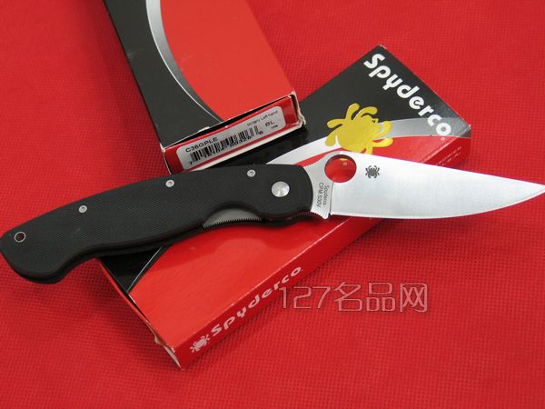 美国蜘蛛SPYDERCO C36GPLE左手版折  127名刀网