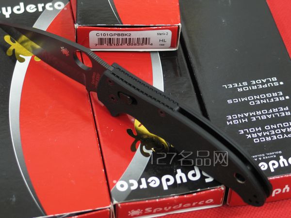 美国蜘蛛SPYDERCO  C101GPBBK2全刃2代折刀  127名刀网