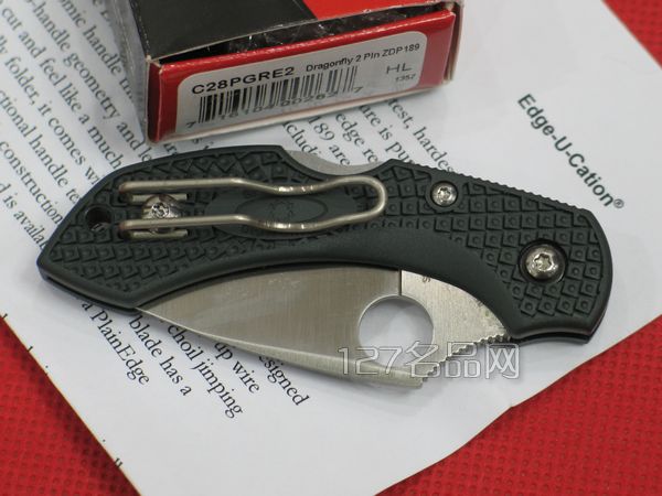 美国蜘蛛SPYDERCO C28PGRE2蜻蜓ZDP-189钢  127名刀网