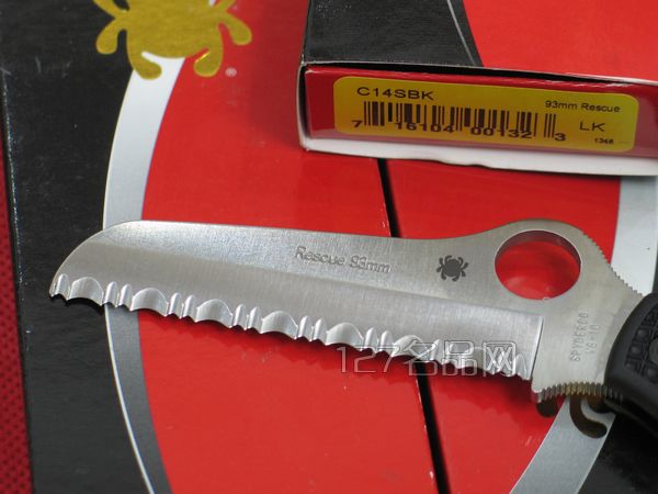 美国蜘蛛SPYDERCO C14SBK全齿救援者  127名刀网