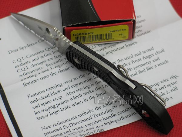 美国蜘蛛SPYDERCO C28SBK2  127名刀网