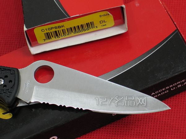 美国蜘蛛SPYDERCO C10PSBK半齿折刀  127名刀网