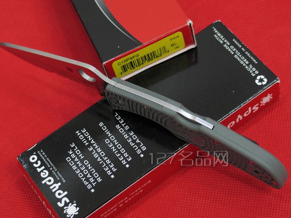 美国蜘蛛SPYDERCO  C10PSFG半齿折刀  127名刀网