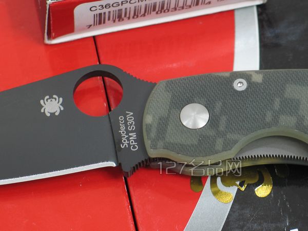 美国蜘蛛SPYDERCO C36GPCMOBK军用迷彩版   127名刀网