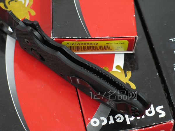美国蜘蛛SPYDERCO C101GPSBBK2黑色半齿  127名刀网