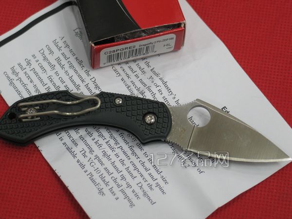 美国蜘蛛SPYDERCO C28PGRE2蜻蜓ZDP-189钢  127名刀网