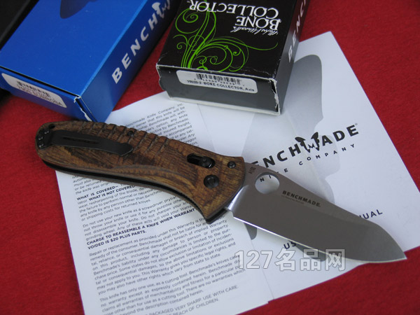 美国蝴蝶Benchmade 15020-2桃木柄折刀
