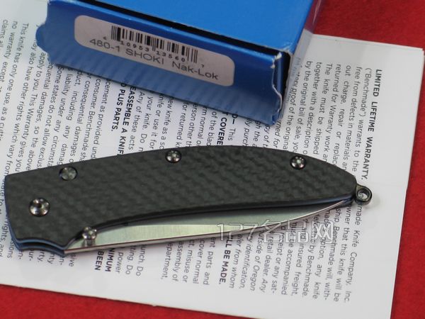 美国蝴蝶Benchmade 480-1碳纤维柄折刀
