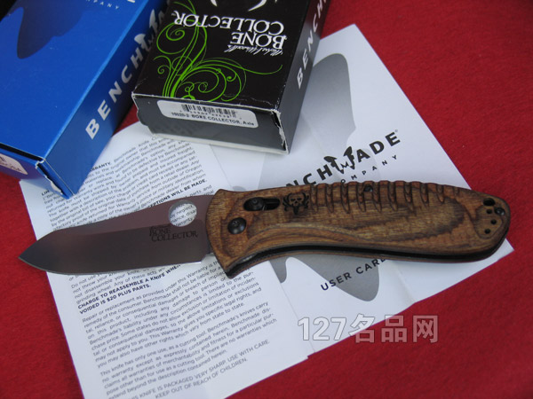 美国蝴蝶Benchmade 15020-2桃木柄折刀