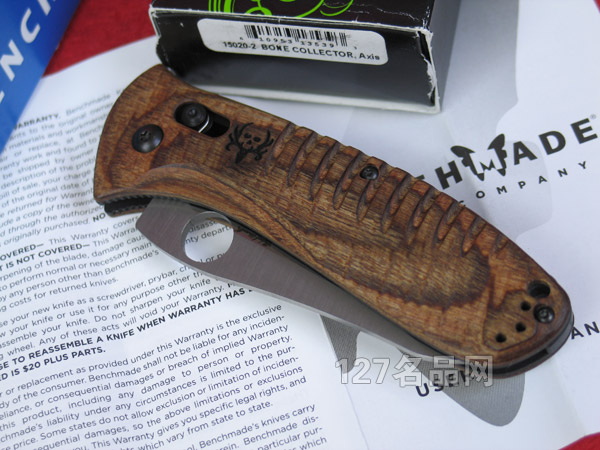 美国蝴蝶Benchmade 15020-2桃木柄折刀