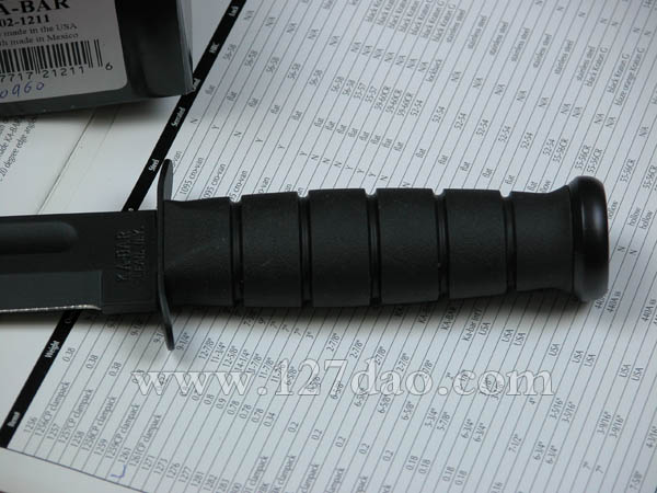 美国卡巴KA-BAR 1211黑色柄战术直刀