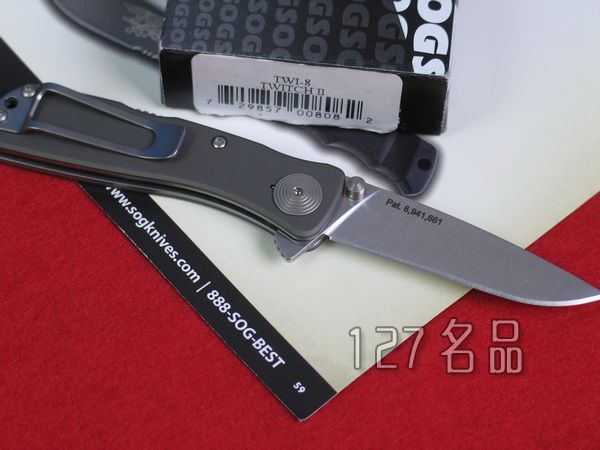 SOG哨格SOG索格TWI-8助力快开折刀 127名品网