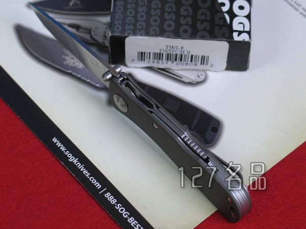SOG哨格SOG索格TWI-8助力快开折刀 127名品网