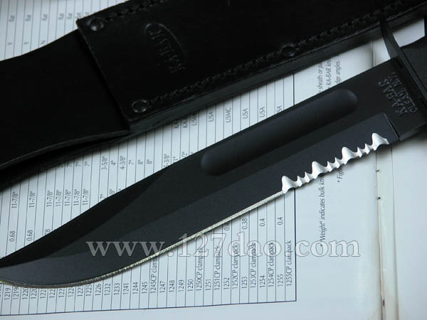 美国卡巴KA-BAR 1212半齿战术直刀
