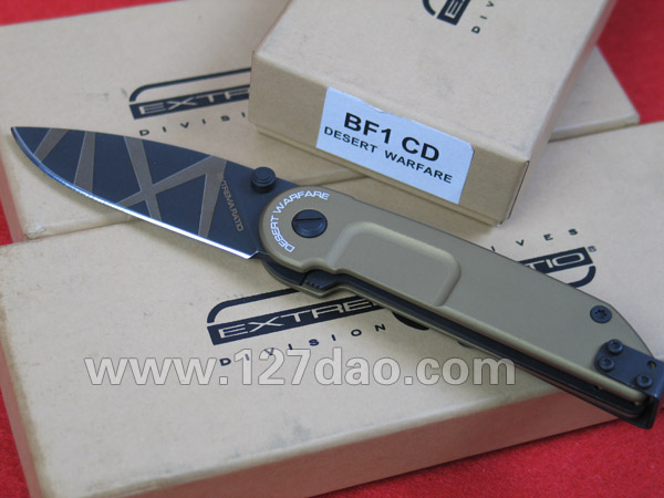 极端武力BF1CD沙漠色 经典小型折刀