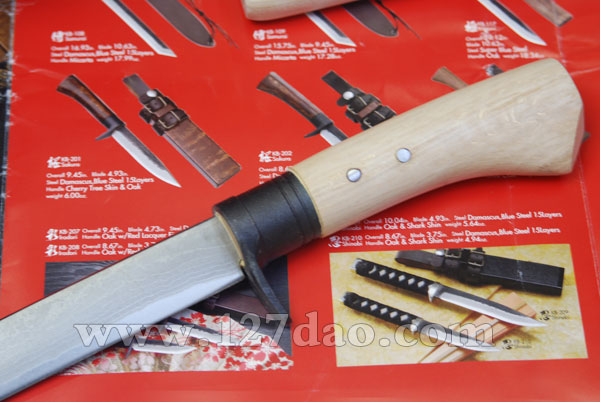 日本关兼常Kanetsune KB-127木兰柄猎刀 