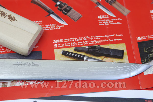 日本关兼常Kanetsune KB-127木兰柄猎刀 