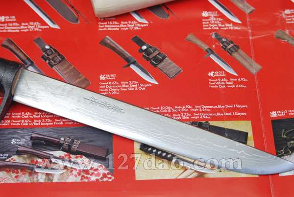 日本关兼常Kanetsune KB-127木兰柄猎刀 