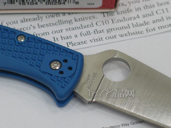 美国蜘蛛SPYDERCO C10FPBL蓝柄全刃