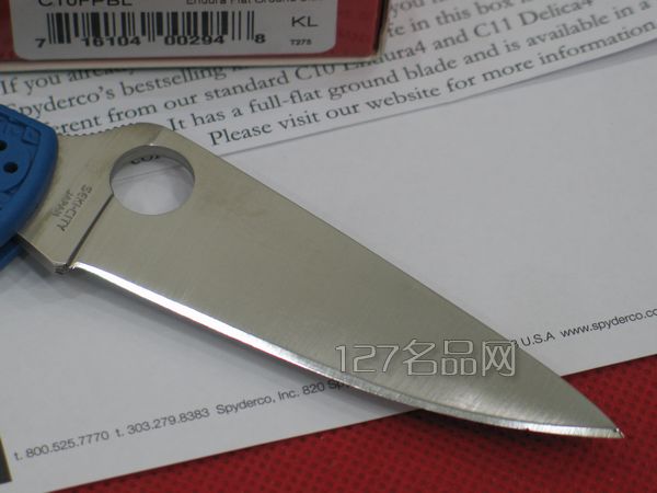 美国蜘蛛SPYDERCO C10FPBL蓝柄全刃