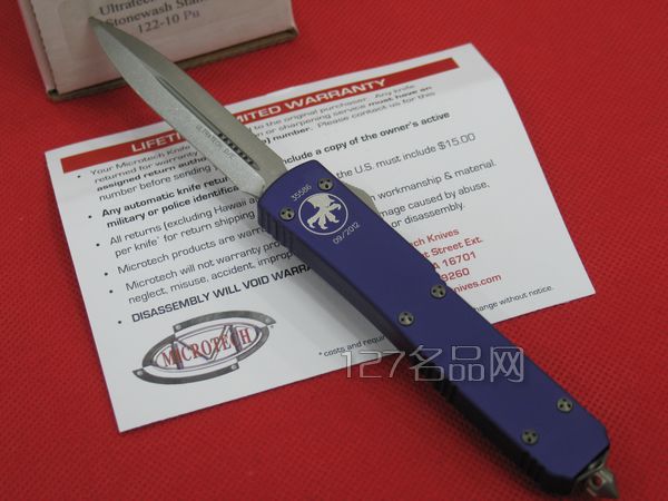 美国微技术Microtech 122-10PU石洗双峰直跳