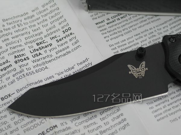 美国蝴蝶 Benchmade 950BKG10柄战术折刀