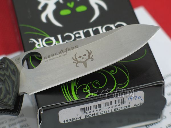美国蝴蝶 Benchmade 15030-1集骨者墨绿色柄