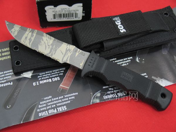 美国哨格SOG哨格M37T-N 海豹专用虎斑直刀
