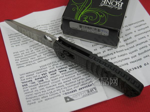 美国蝴蝶 Benchmade 15030-1集骨者墨绿色柄