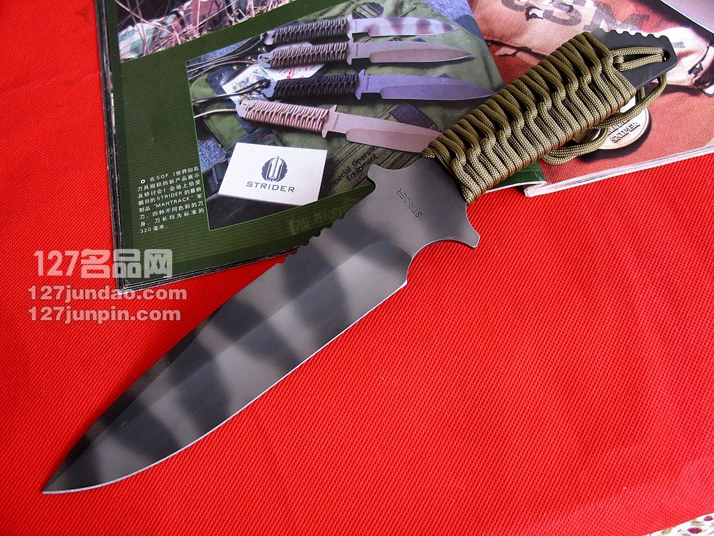 美国挺进者Strider MK1 战斗直刀 虎纹版军刀 世界名刀 127名品