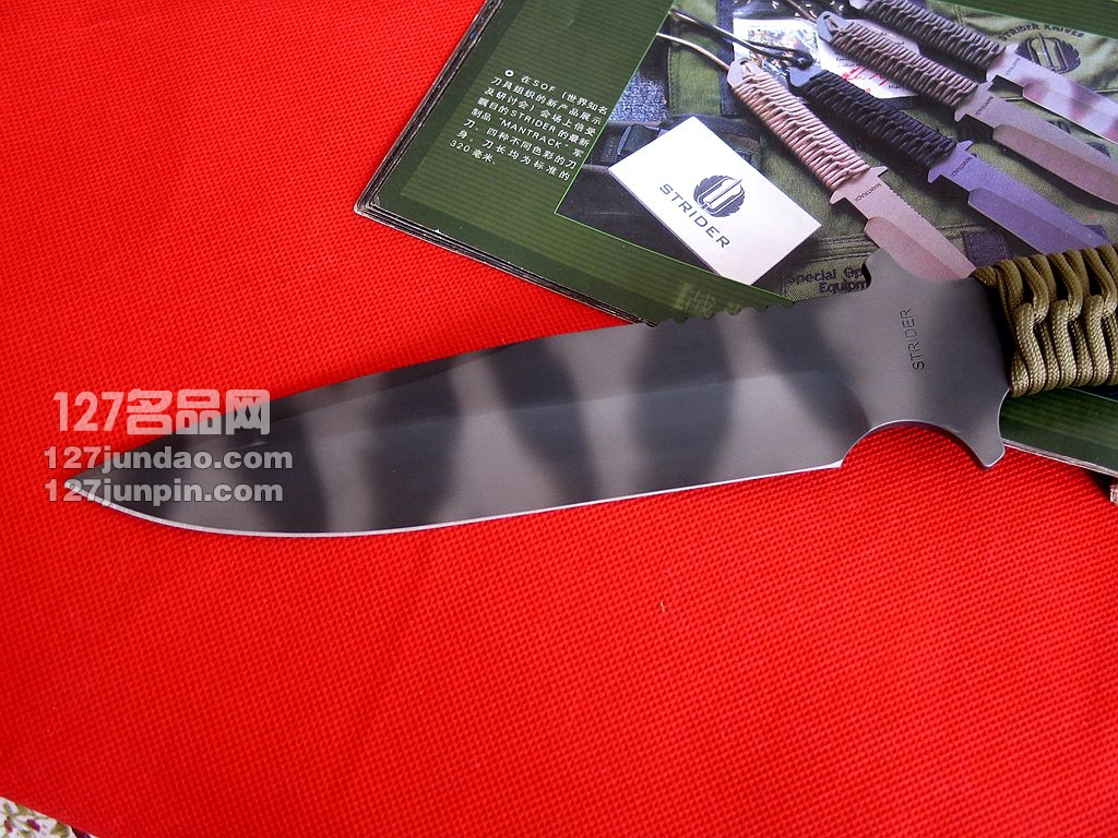 美国挺进者Strider MK1 战斗直刀 虎纹版军刀 世界名刀 127名品