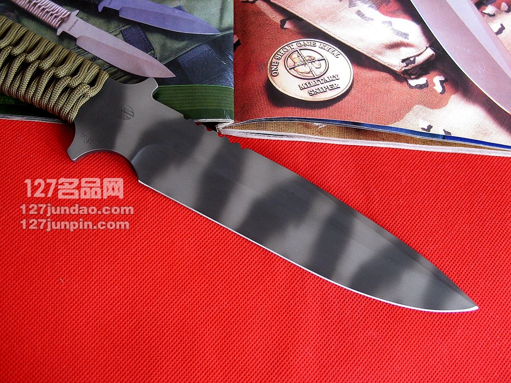 美国挺进者Strider MK1 战斗直刀 虎纹版军刀 世界名刀 127名品