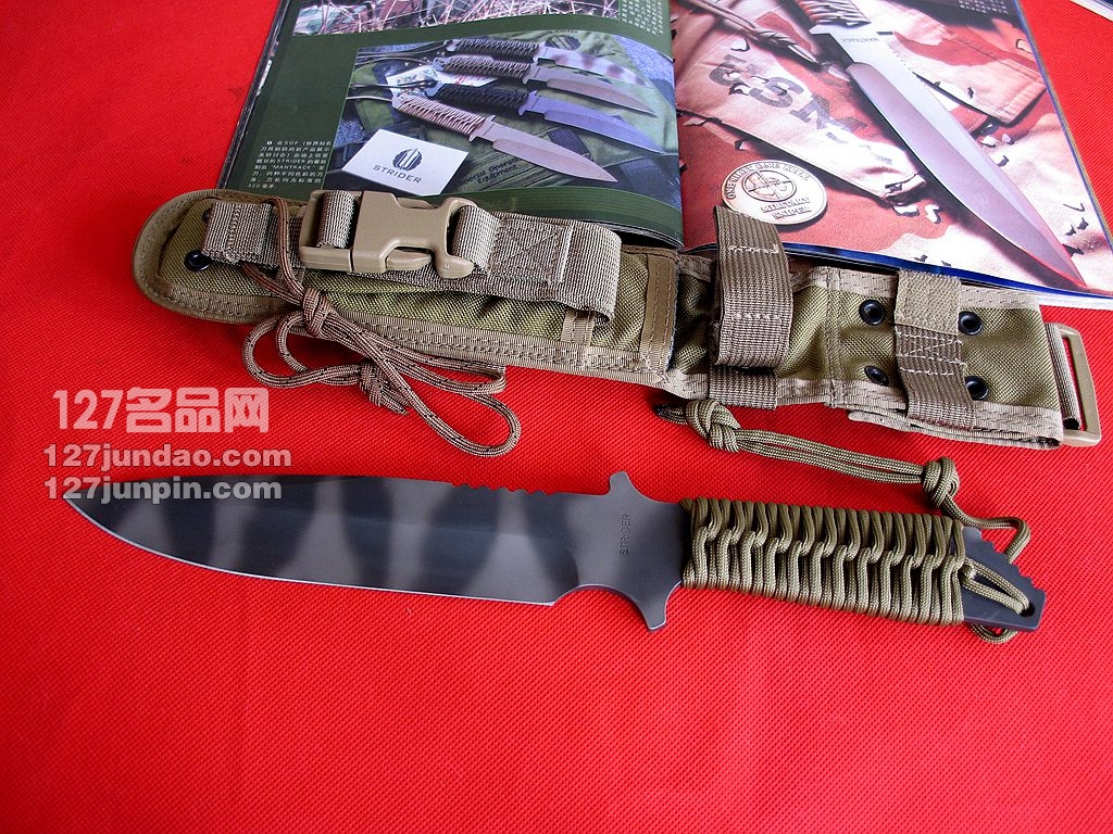 美国挺进者Strider MK1 战斗直刀 虎纹版军刀 世界名刀 127名品