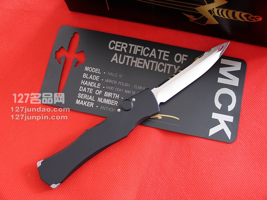 美国微技术MICROTECH HALO IV四代 Polish剑标镜面曲线性感型直跳