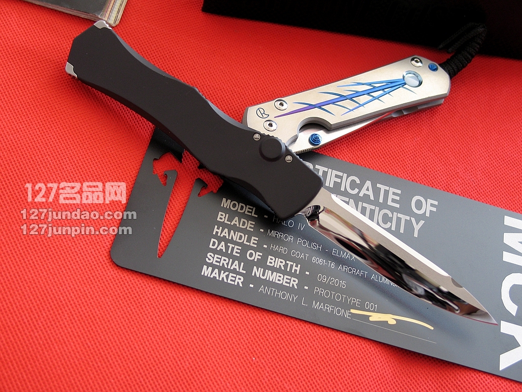 美国微技术MICROTECH HALO IV四代 Polish剑标镜面曲线性感型直跳