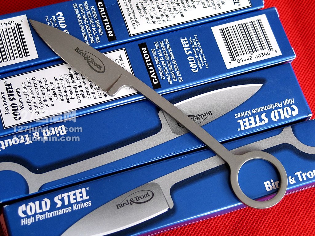 美国冷钢cold steel 20BTJ鳟鱼EDC小直刀 颈刀求生防卫链刀