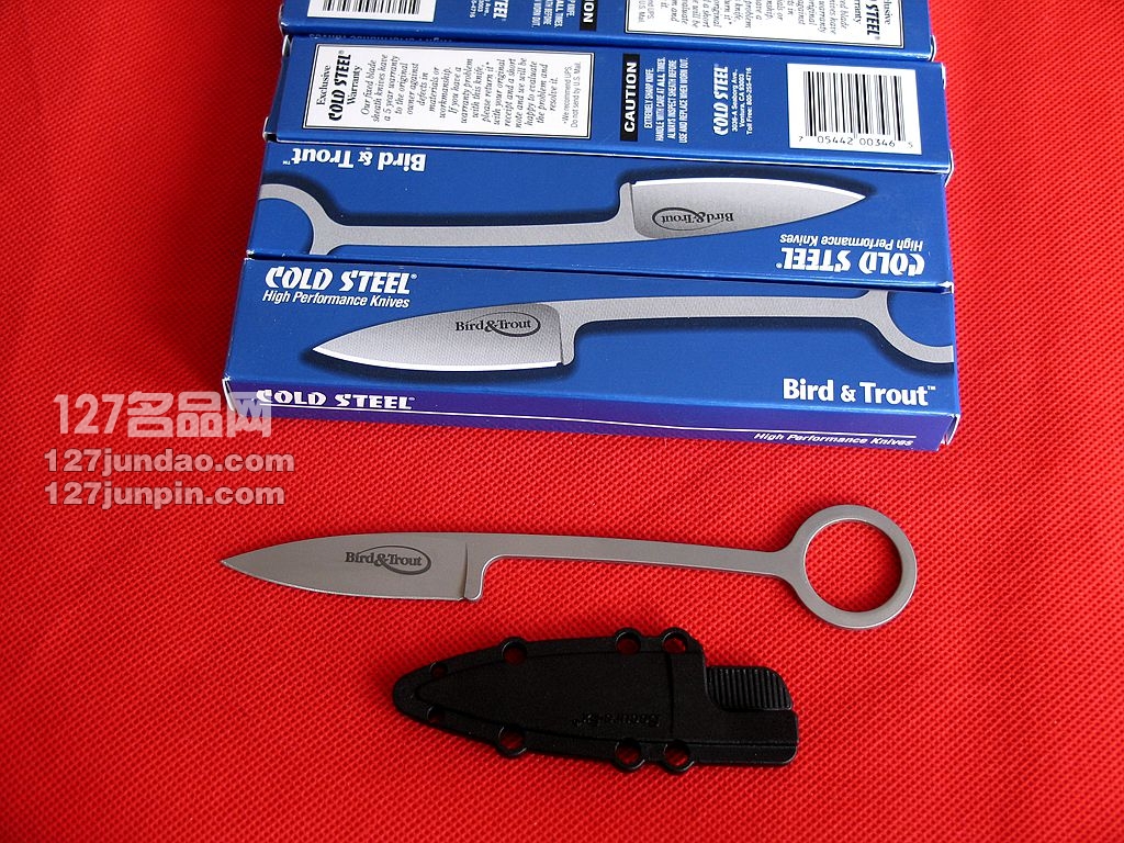 美国冷钢cold steel 20BTJ鳟鱼EDC小直刀 颈刀求生防卫链刀