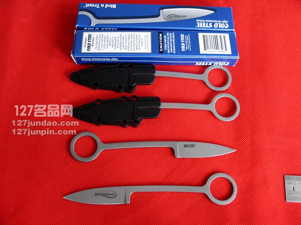 美国冷钢cold steel 20BTJ鳟鱼EDC小直刀 颈刀求生防卫链刀