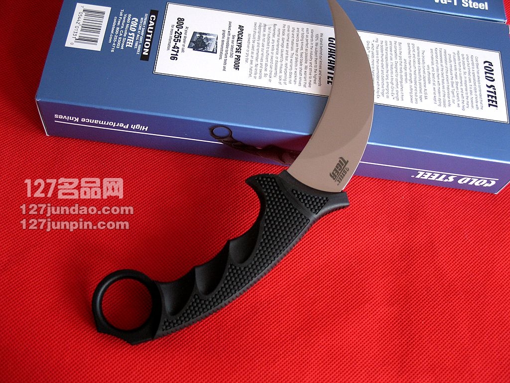 美国冷钢Cold Steel 49KSJ1钢虎防卫刀 VG-1钢虎爪格斗刀 进口名刀