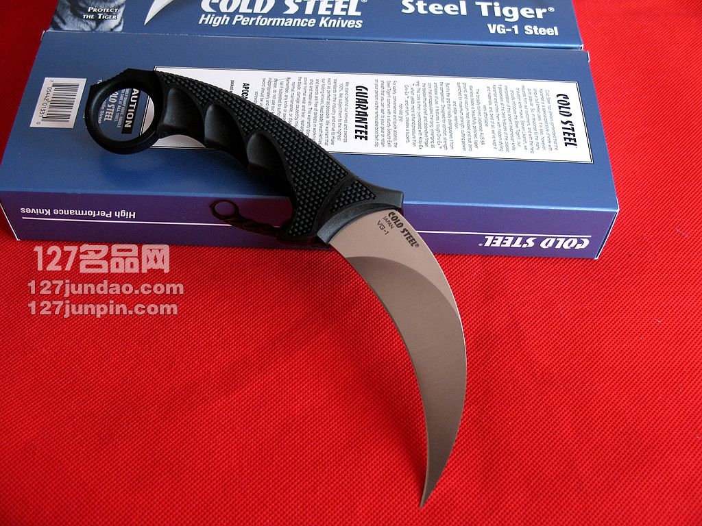 美国冷钢Cold Steel 49KSJ1钢虎防卫刀 VG-1钢虎爪格斗刀 进口名刀