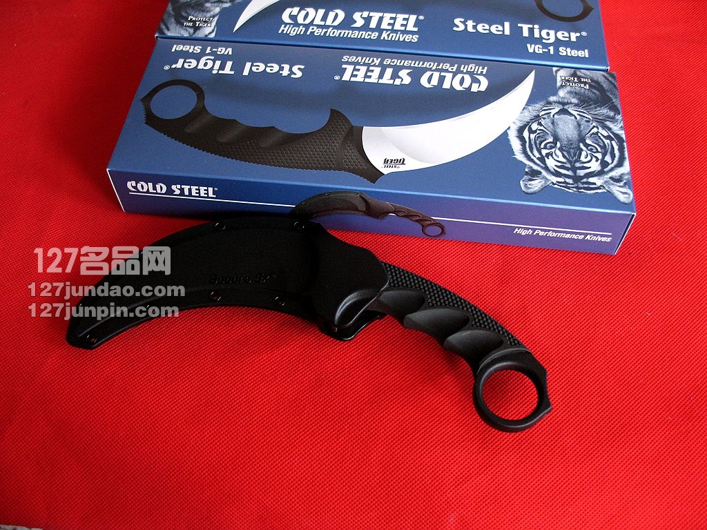 美国冷钢Cold Steel 49KSJ1钢虎防卫刀 VG-1钢虎爪格斗刀 进口名刀