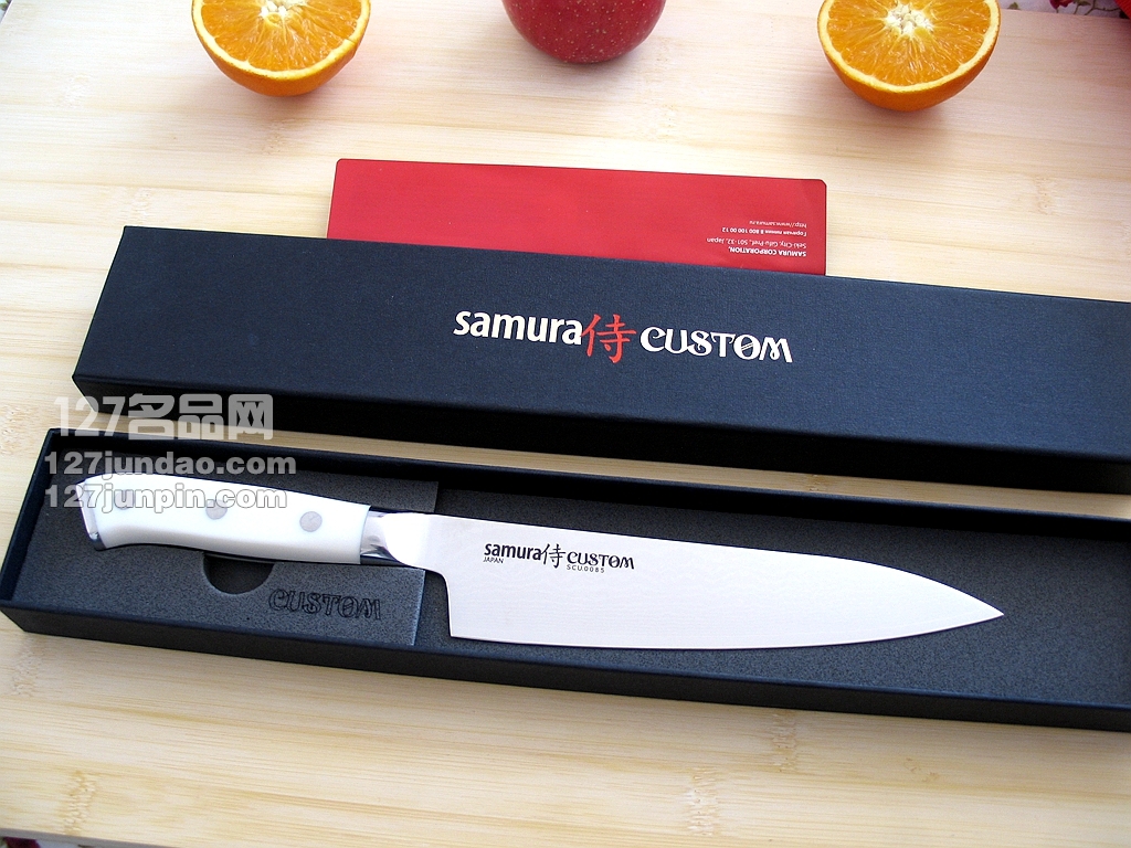日本samura侍魂大马士革厨刀 日本手工菜刀 127名品网 