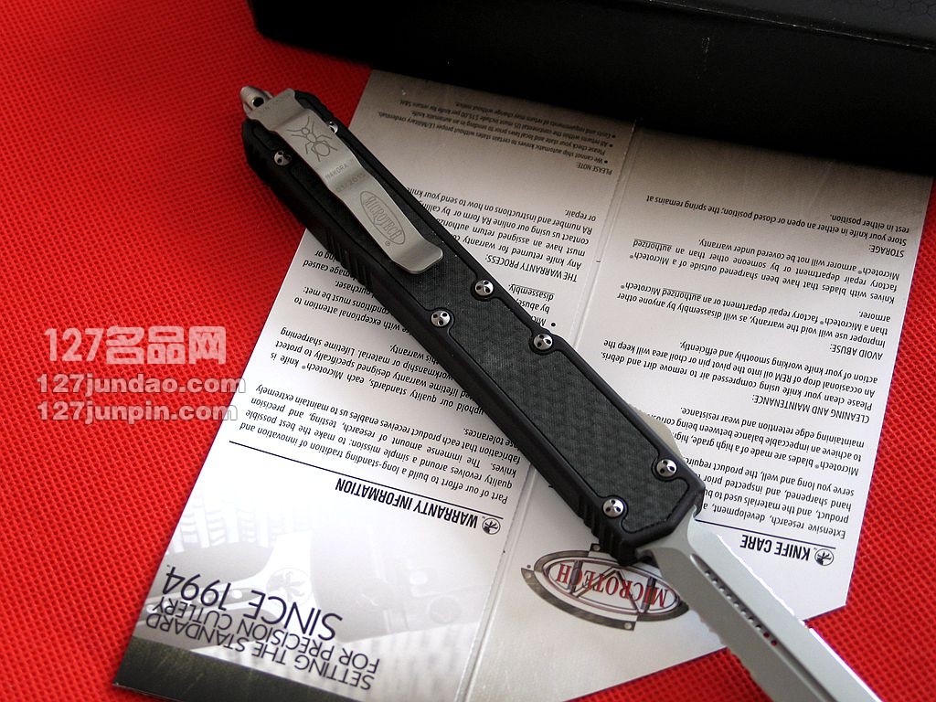 MICROTECH美国微技术 106-4RD圣蚂蚁II代 齿双锋碳纤维柄直跳