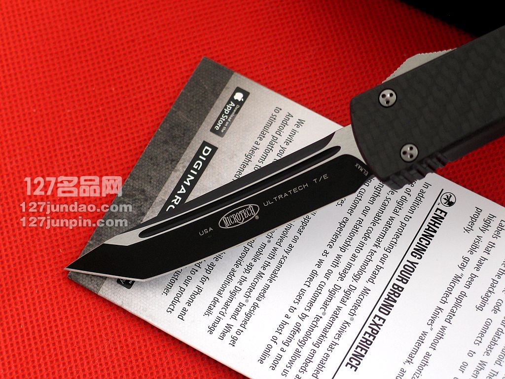 微技术Microtech TE碳纤维柄单刃直跳刀 名刀 军刀 127名品网