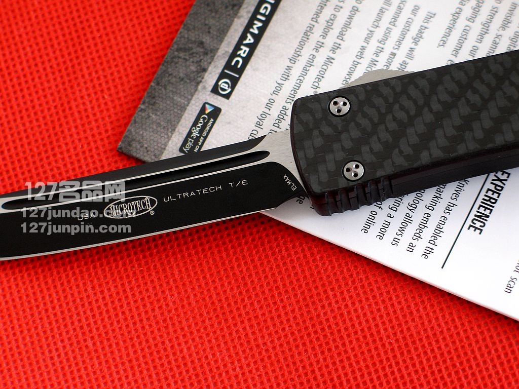 微技术Microtech TE碳纤维柄单刃直跳刀 名刀 军刀 127名品网