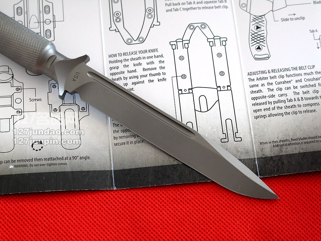美国微技术Microtech ADO一体钢战术直刀 军刀名刀 127名品网