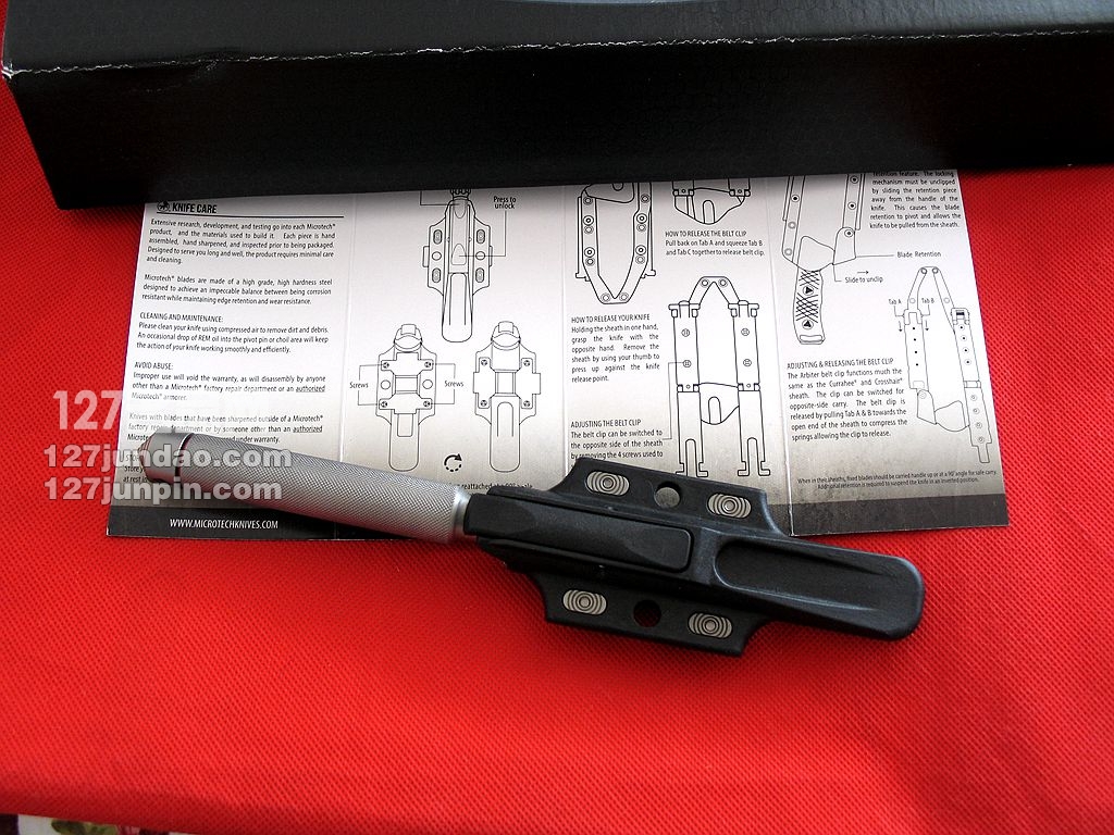 美国微技术Microtech ADO一体钢战术直刀 军刀名刀 127名品网