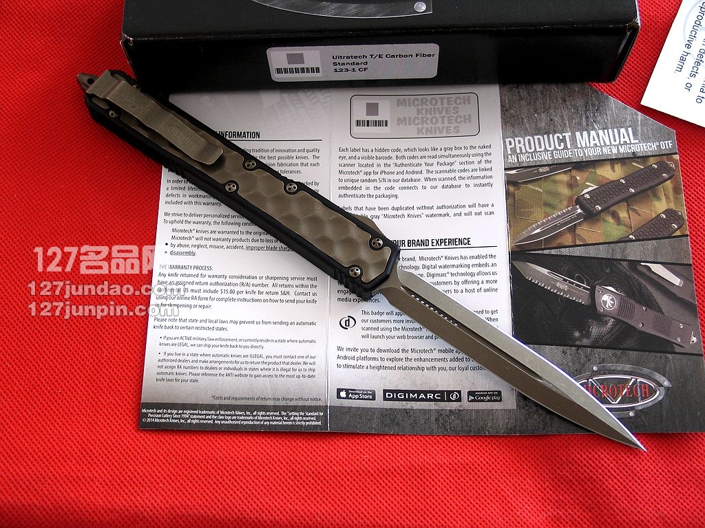 美国微技术MICROTECH 106-13圣蚂蚁青铜柄直跳刀 军刀 127名品网